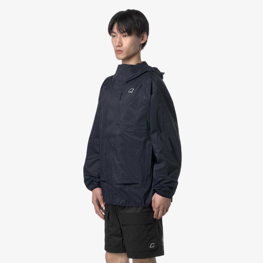 Chaqueta azul unisex para exteriores con tejido impermeable y transpirable main