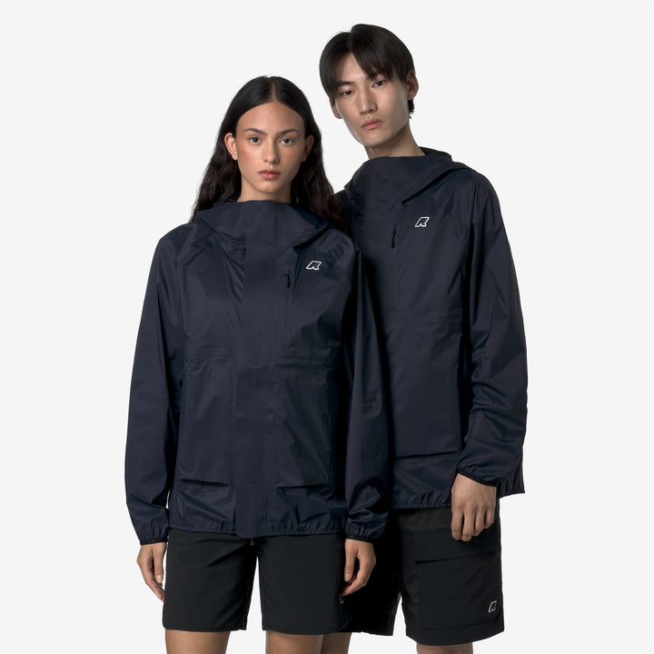 Chaqueta azul unisex para exteriores con tejido impermeable y transpirable 2