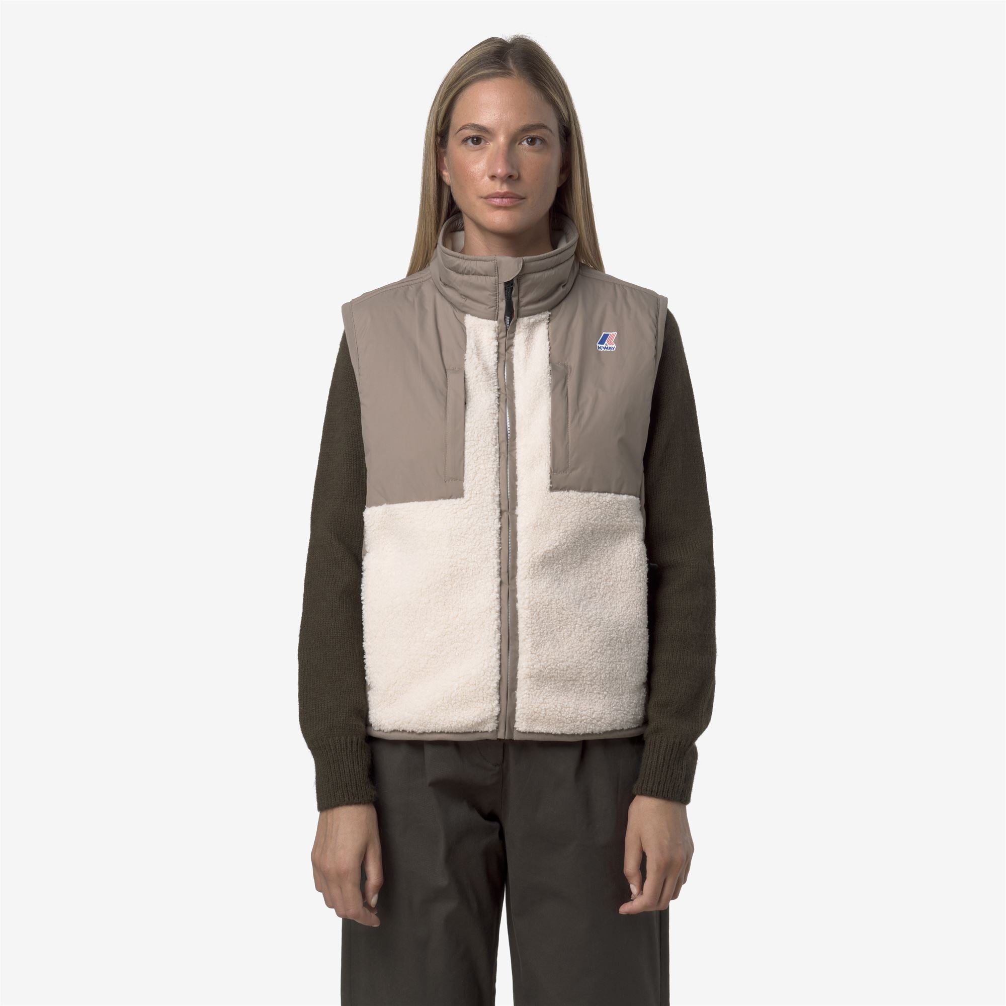 Fleece_UNISEX_VITAL 4.0 ORSETTO_Vest_Beige Taupe-Ecru - Commercial 2