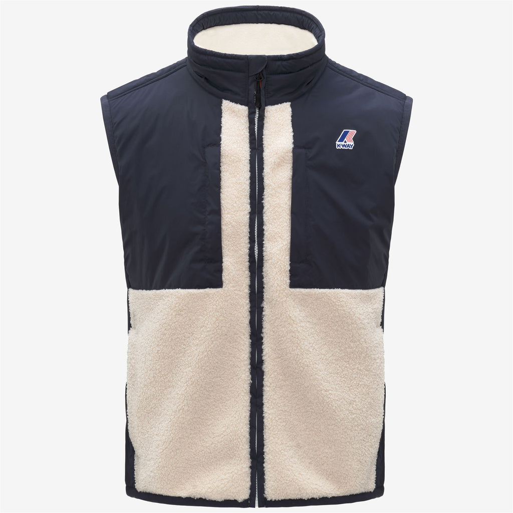 Fleece_UNISEX_VITAL 4.0 ORSETTO_Vest_Blue Depth-Ecru - Commercial 1