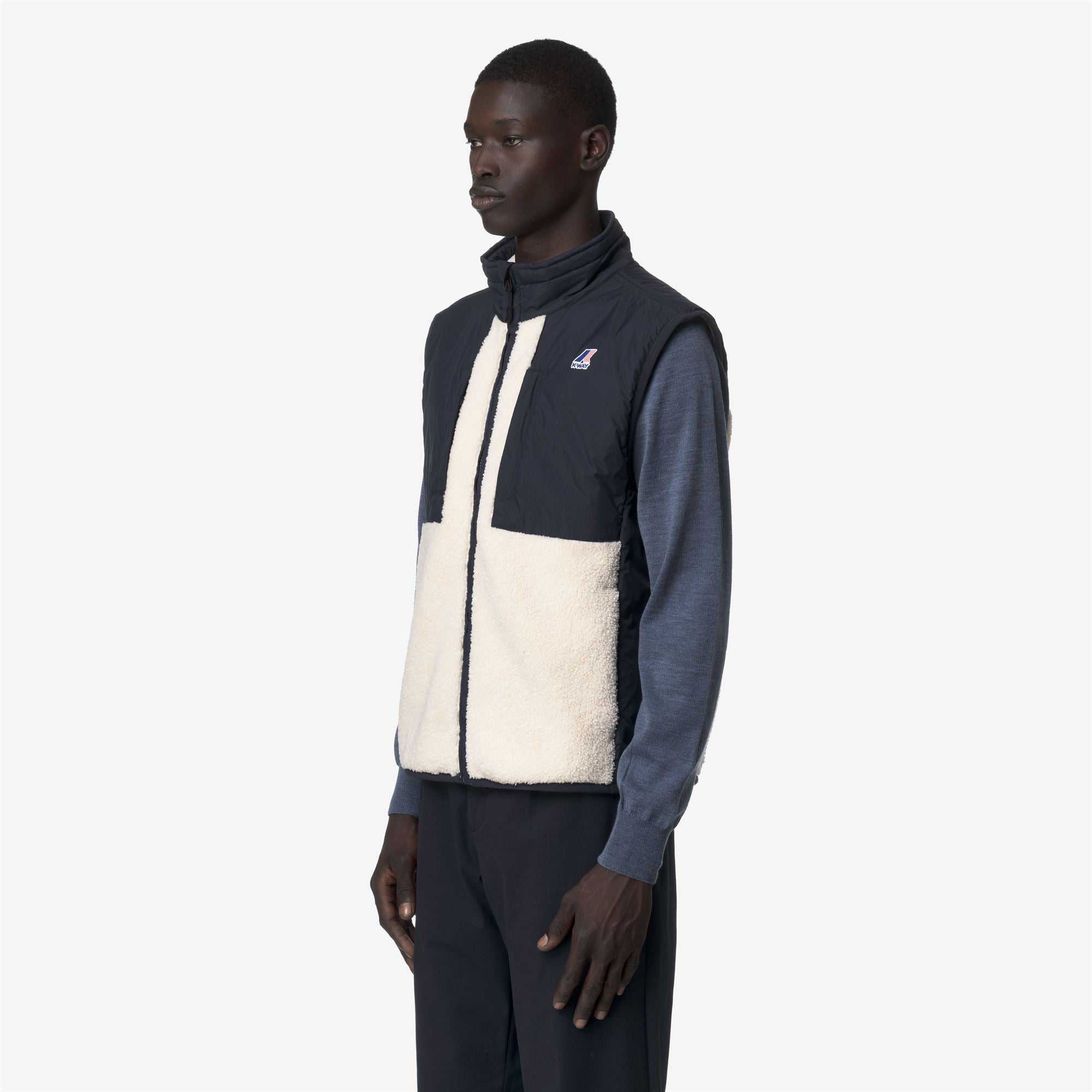 Fleece_UNISEX_VITAL 4.0 ORSETTO_Vest_Blue Depth-Ecru - Commercial 5