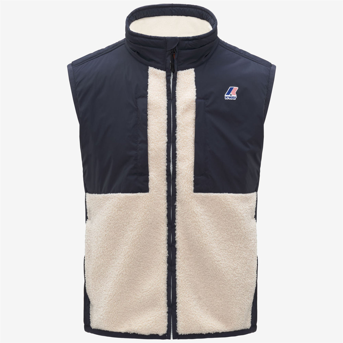 Fleece_UNISEX_VITAL 4.0 ORSETTO_Vest_Blue Depth-Ecru - Commercial 1