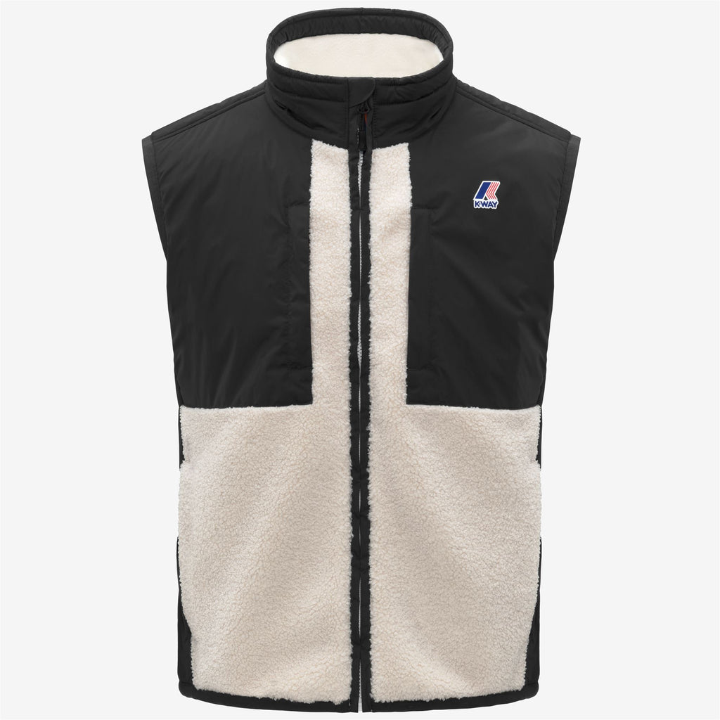 Fleece_UNISEX_VITAL 4.0 ORSETTO_Vest_Black Pure-Ecru - Commercial 1