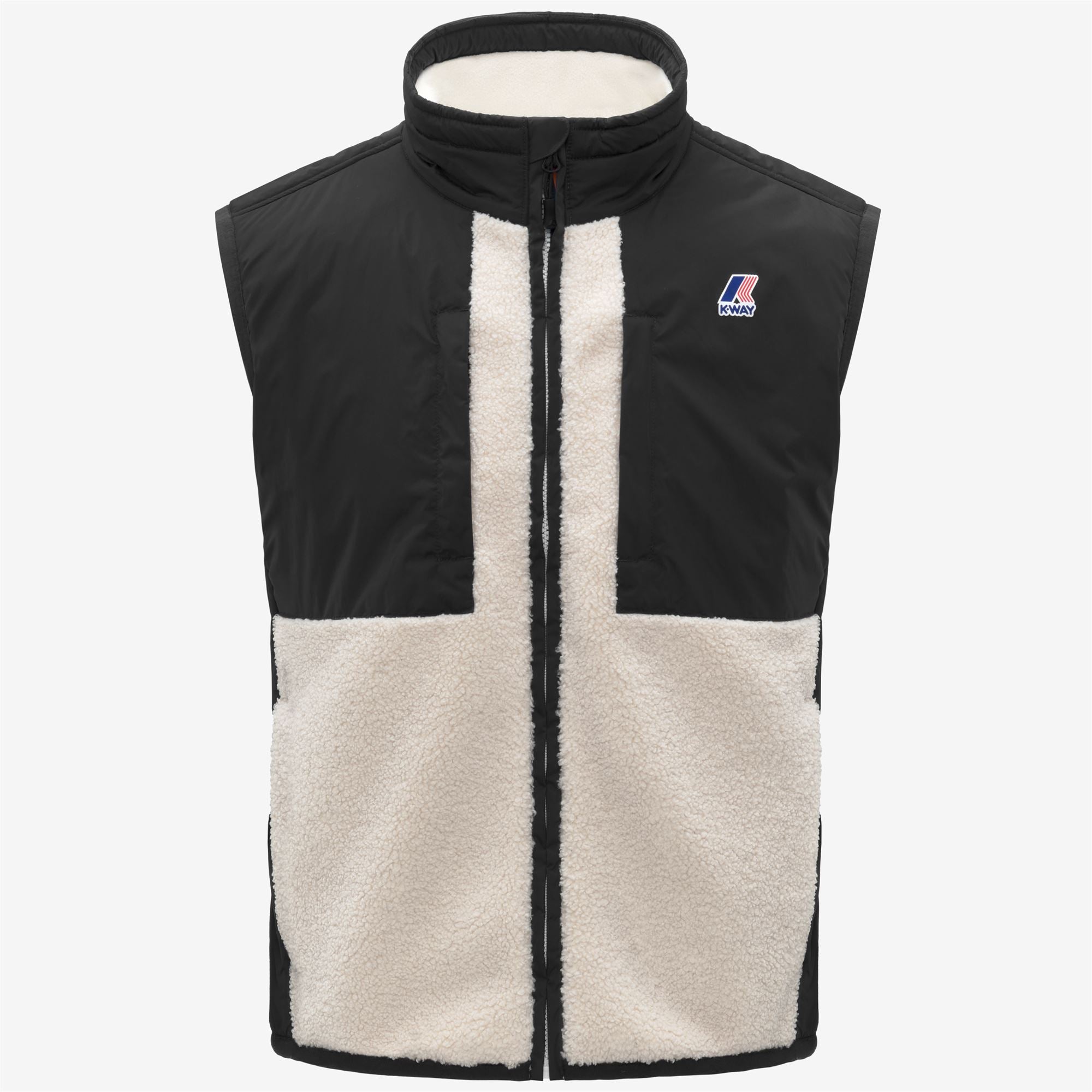 Fleece_UNISEX_VITAL 4.0 ORSETTO_Vest_Black Pure-Ecru - Commercial 1