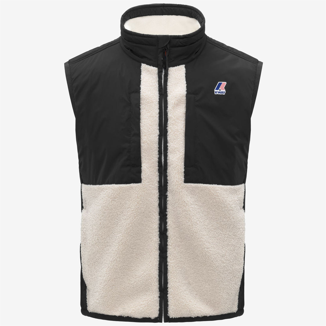 Black unisex transitional fleece vest with PrimaLoft insulation 01