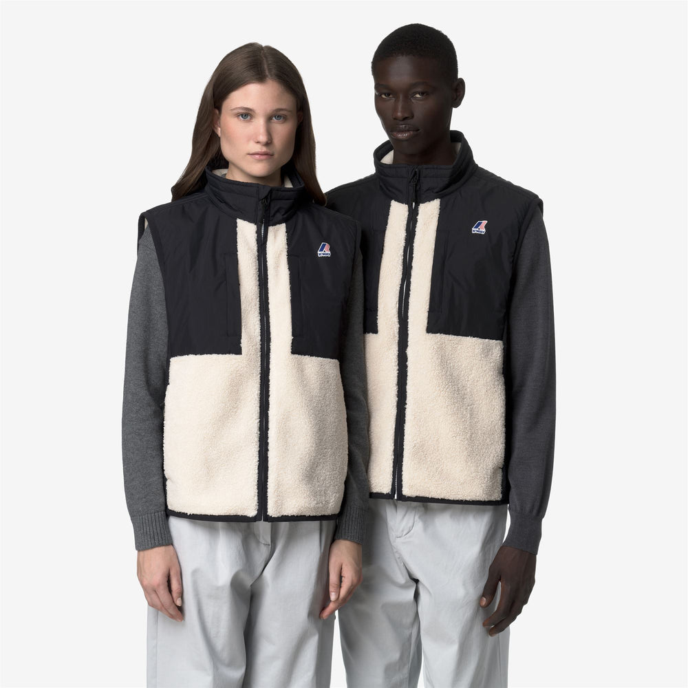 Black unisex transitional fleece vest with PrimaLoft insulation 02