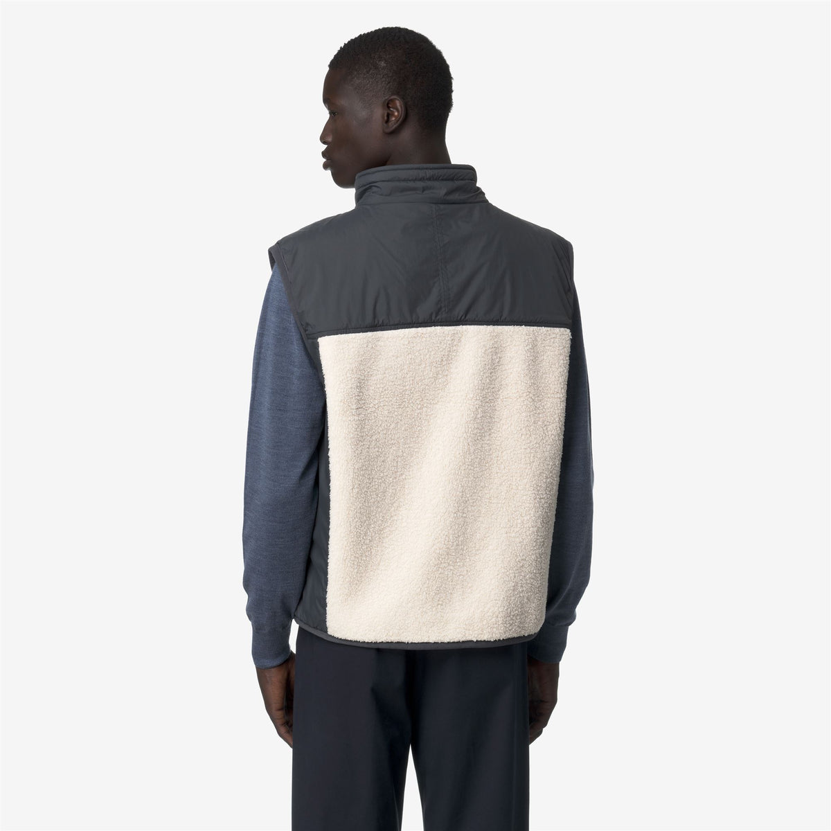 Fleece_UNISEX_VITAL 4.0 ORSETTO_Vest_Grey Shadow Dk-Ecru - Commercial 6