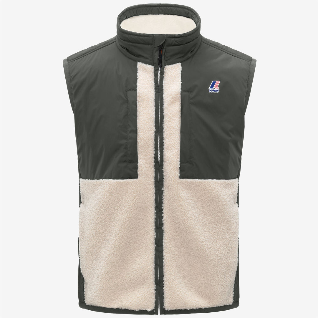 Green unisex fleece vest with PrimaLoft padding and water resistance 01