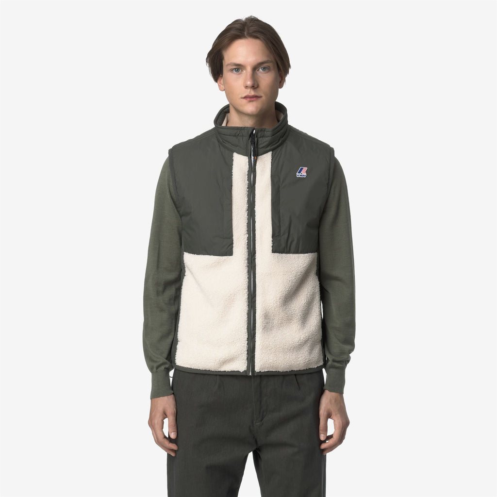 Fleece_UNISEX_VITAL 4.0 ORSETTO_Vest_GREEN BLACKISH--Ecru - Commercial 2