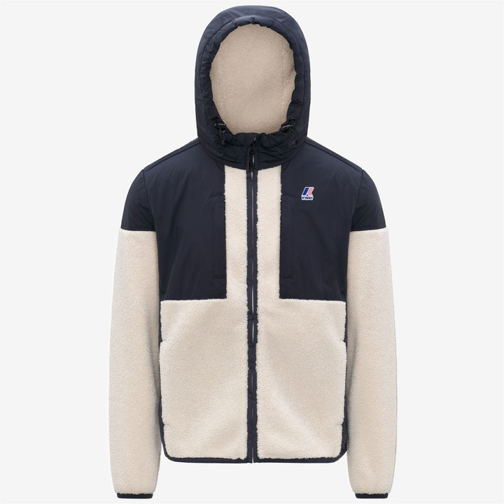 Sudadera con capucha unisex de forro polar azul con sherpa impermeable y relleno PrimaLoft 1