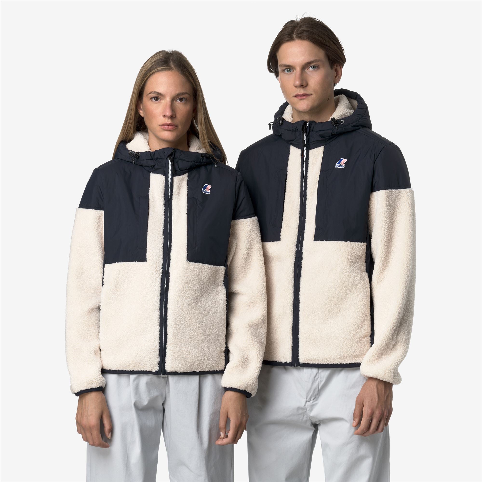Fleece_UNISEX_SAMSON 4.0 ORSETTO_Hoodie Full Zip_Blue Depth-Ecru - Commercial 1