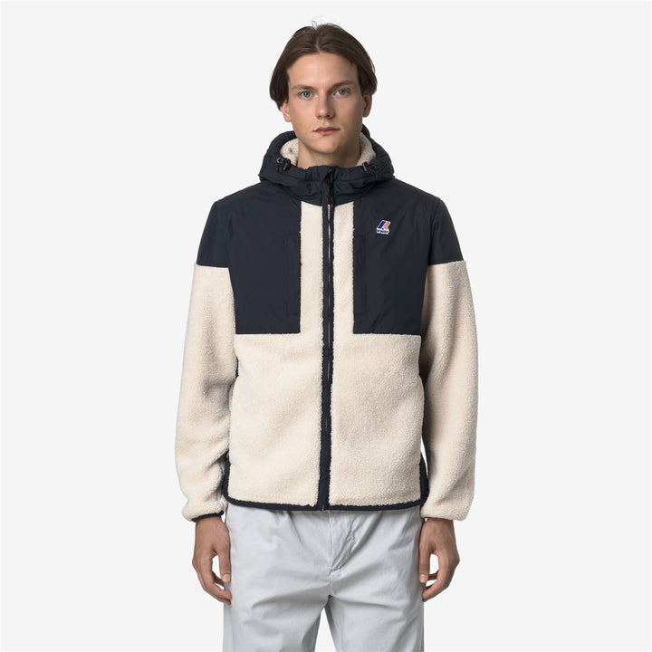Sudadera con capucha unisex de forro polar azul con sherpa impermeable y relleno PrimaLoft 3