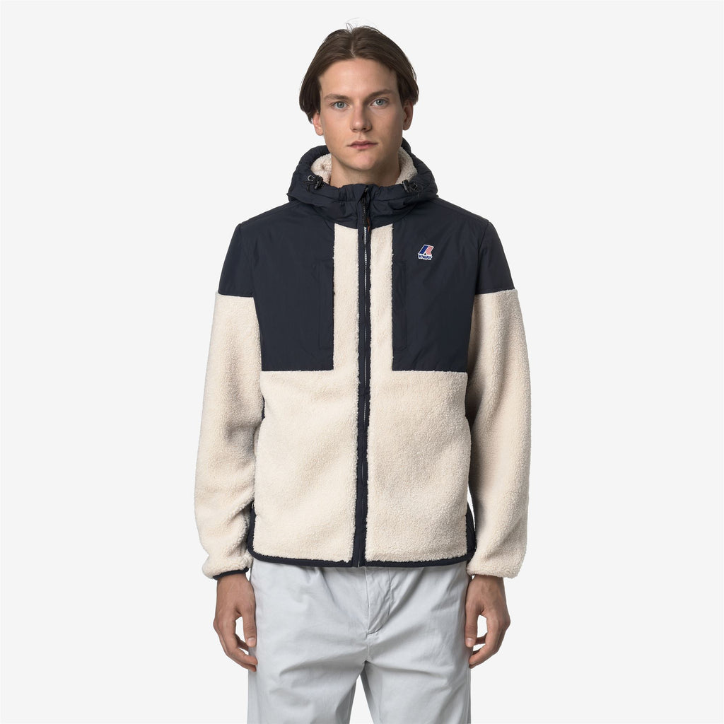 Fleece_UNISEX_SAMSON 4.0 ORSETTO_Hoodie Full Zip_Blue Depth-Ecru - Commercial 2