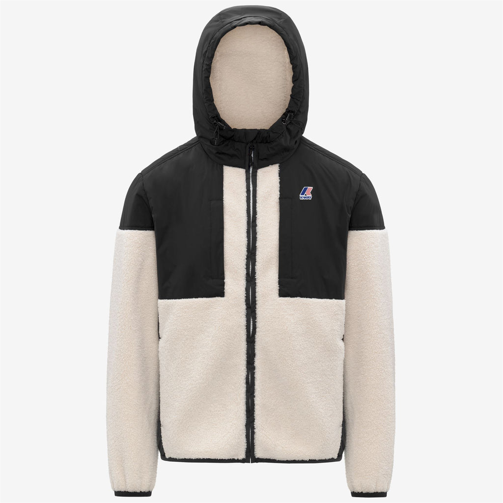 Fleece_UNISEX_SAMSON 4.0 ORSETTO_Hoodie Full Zip_Black Pure-Ecru - Commercial 1