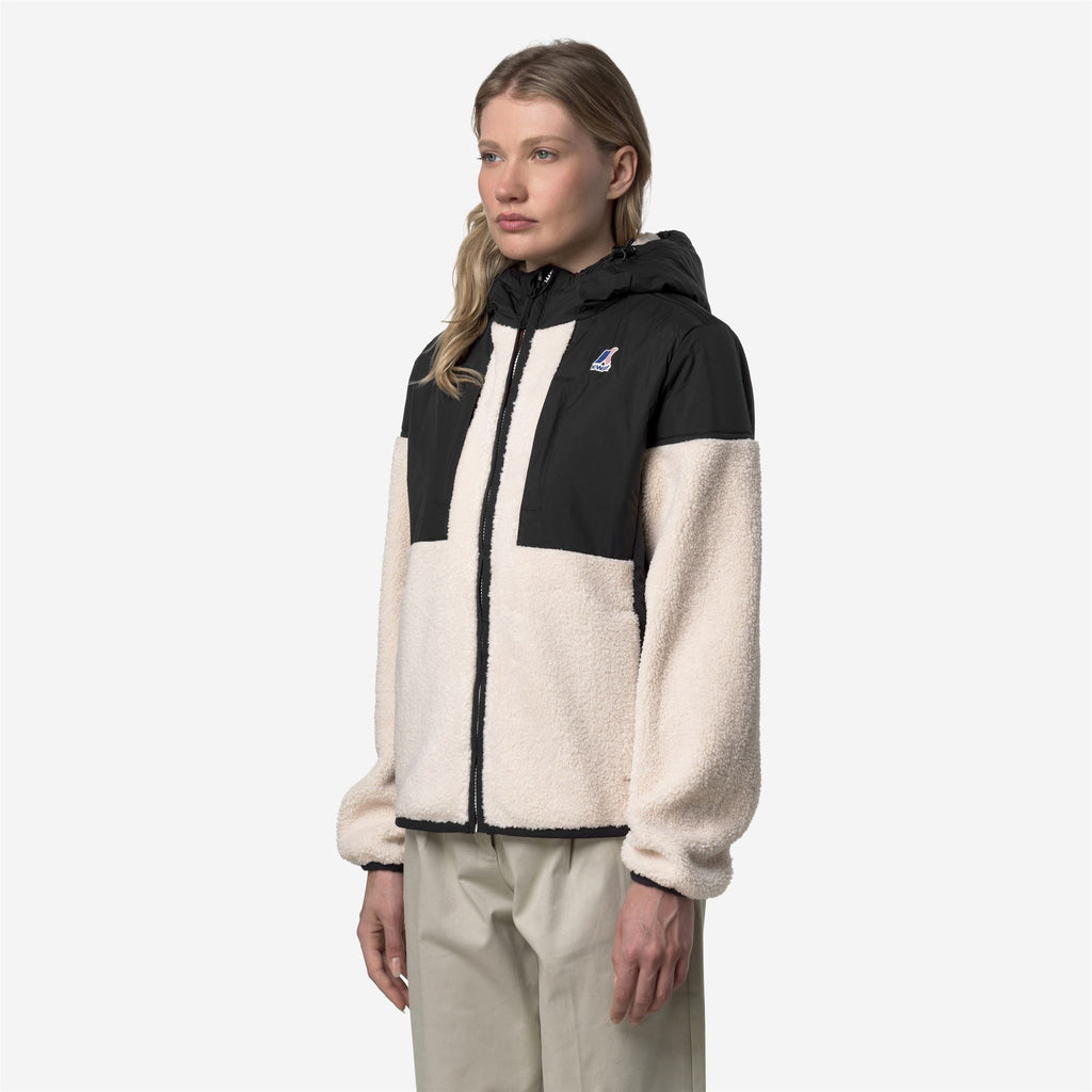 Fleece_UNISEX_SAMSON 4.0 ORSETTO_Hoodie Full Zip_Black Pure-Ecru - Commercial 5