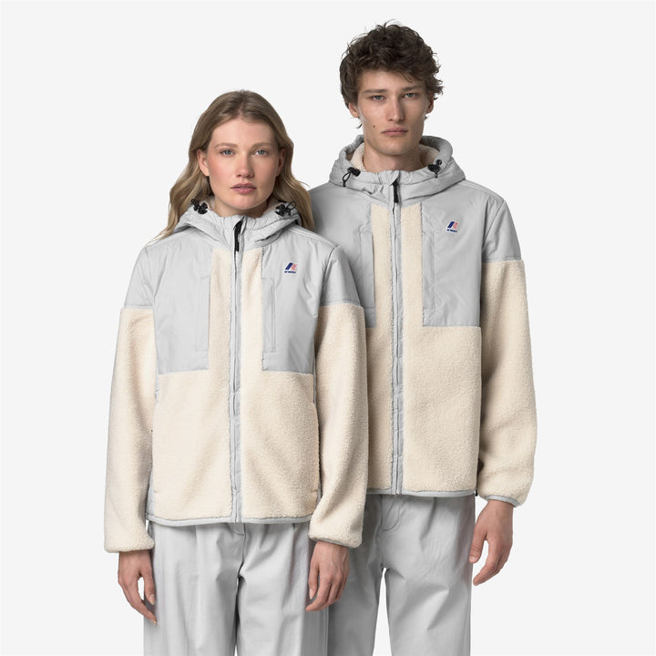 Sudadera unisex gris con cremallera completa, Sherpa y aislamiento PrimaLoft 2