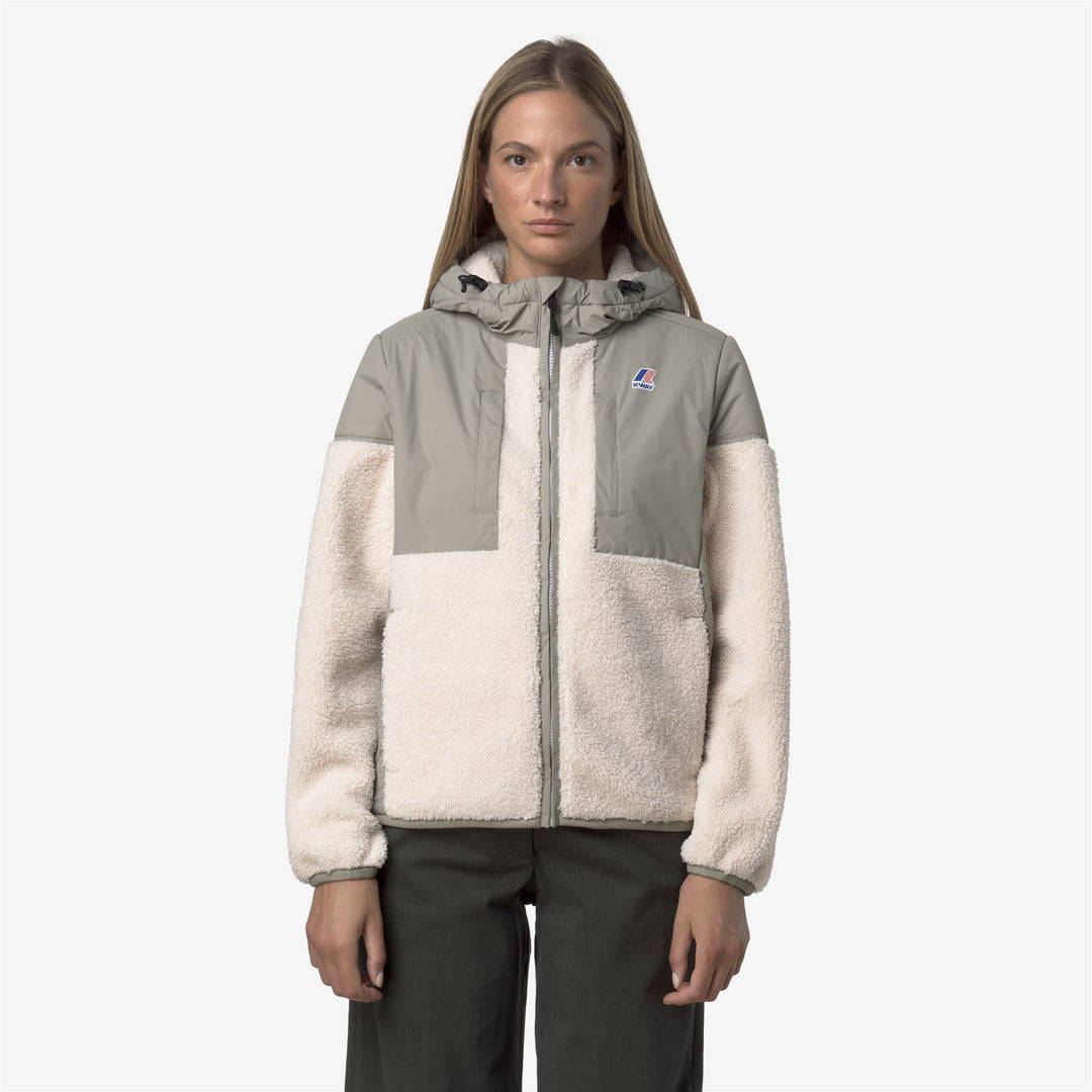 Sudadera unisex de forro polar con relleno y detalles impermeables de roble verde main