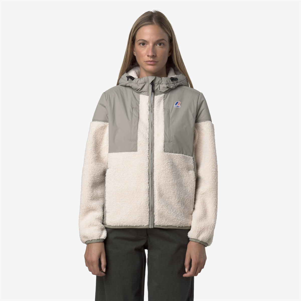 Fleece_UNISEX_SAMSON 4.0 ORSETTO_Hoodie Full Zip_Green Oak-Ecru - Commercial 4