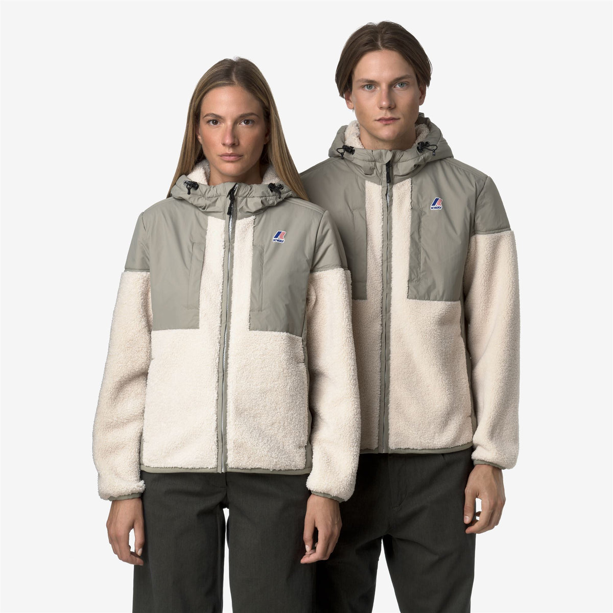 Fleece_UNISEX_SAMSON 4.0 ORSETTO_Hoodie Full Zip_Green Oak-Ecru - Commercial 7