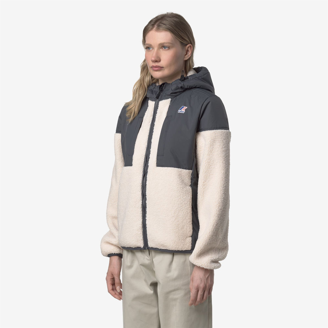 Sudadera unisex gris con cremallera completa, tejido Sherpa y acolchado PrimaLoft main