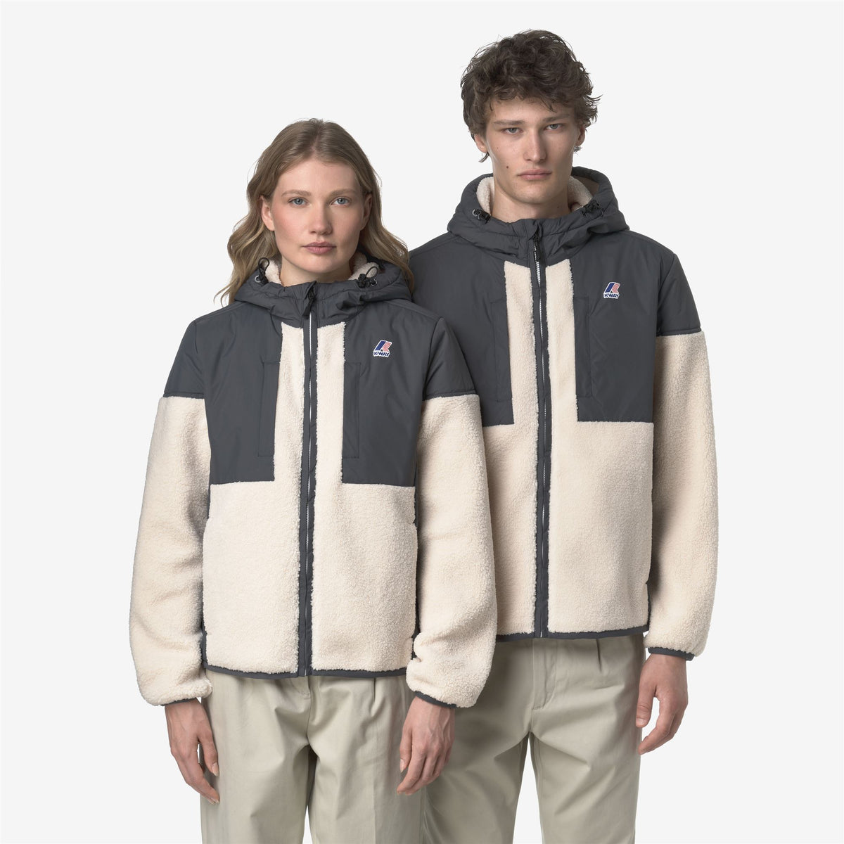 Fleece_UNISEX_SAMSON 4.0 ORSETTO_Hoodie Full Zip_Grey Shadow Dk-Ecru - Commercial 7