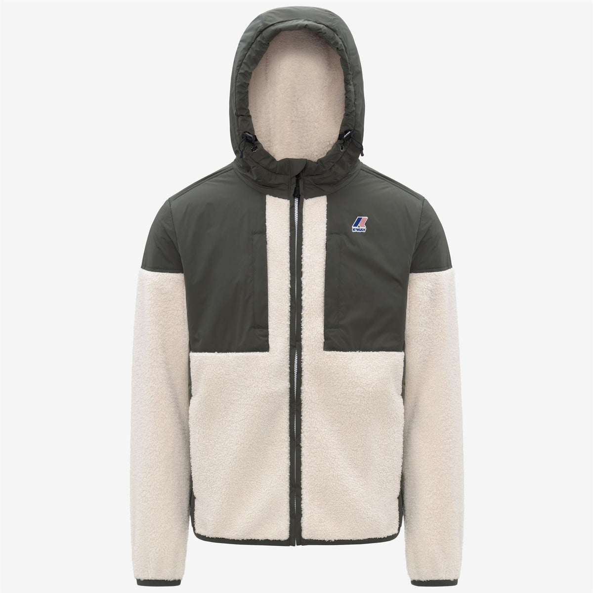 Fleece_UNISEX_SAMSON 4.0 ORSETTO_Hoodie Full Zip_GREEN BLACKISH--Ecru - Commercial 7