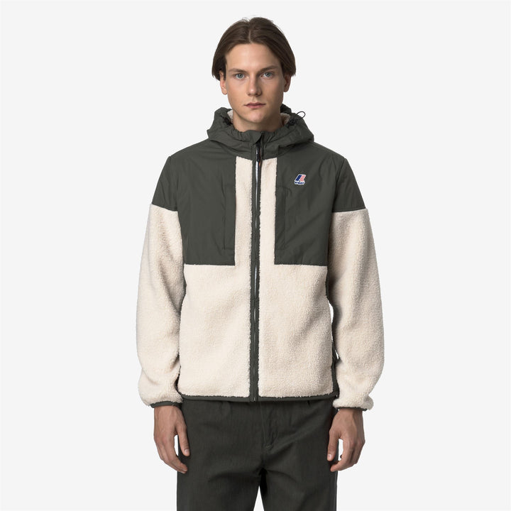Green unisex Sherpa Fleece Hoodie with PrimaLoft Insulation 3