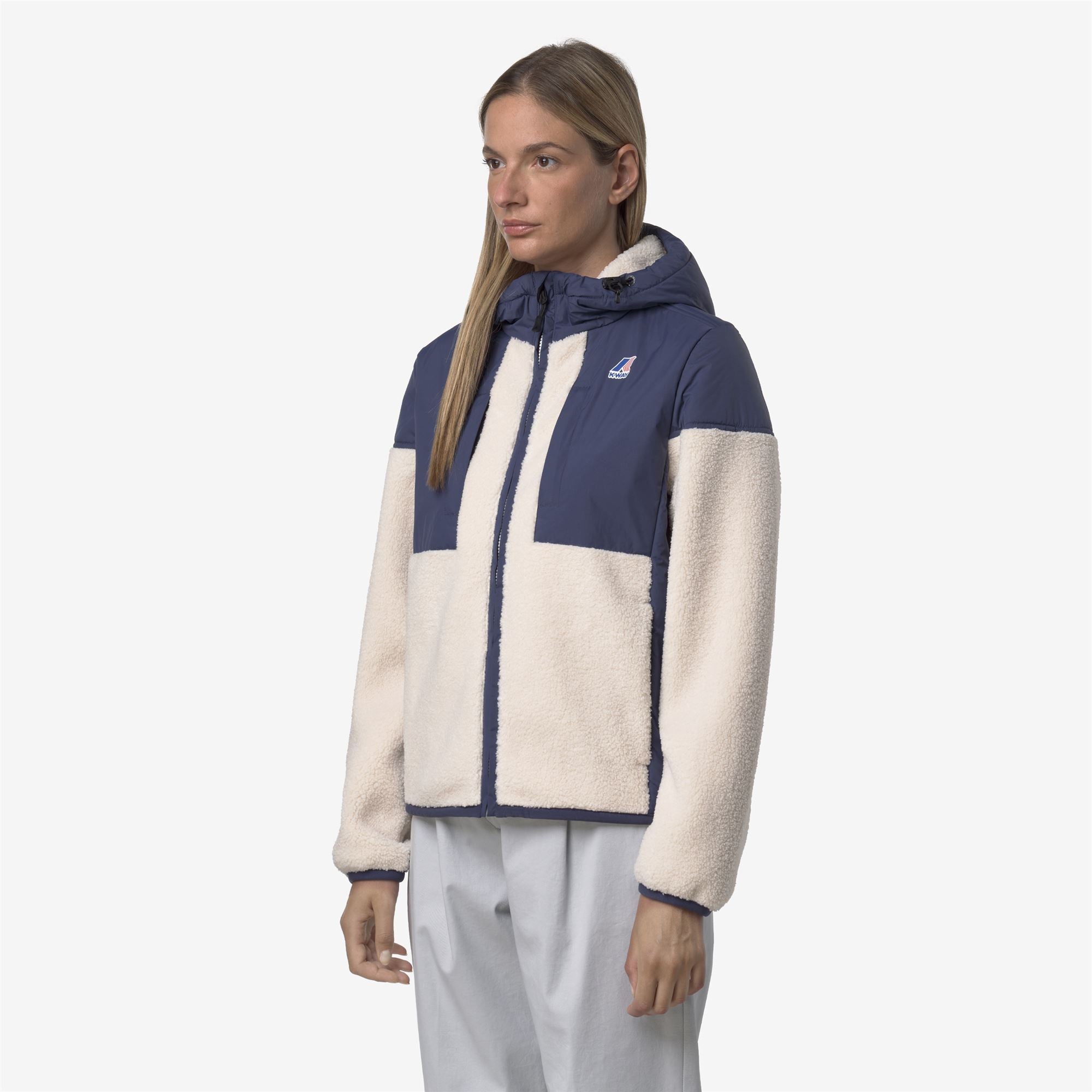 Fleece_UNISEX_SAMSON 4.0 ORSETTO_Hoodie Full Zip_Blue Deep Cobalt-Ecru - Blue Deep Cobalt - Commercial 5