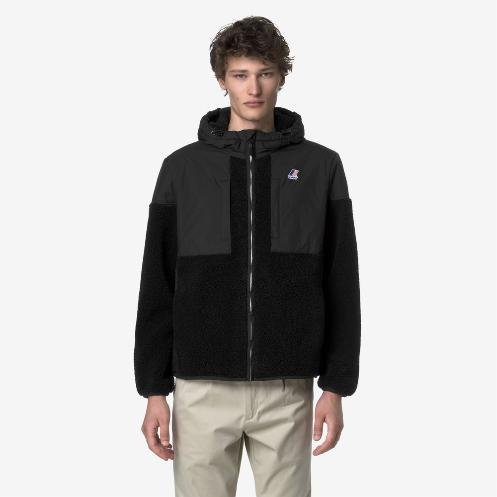 Black unisex fleece zip-up hoodie with PrimaLoft insulation 02