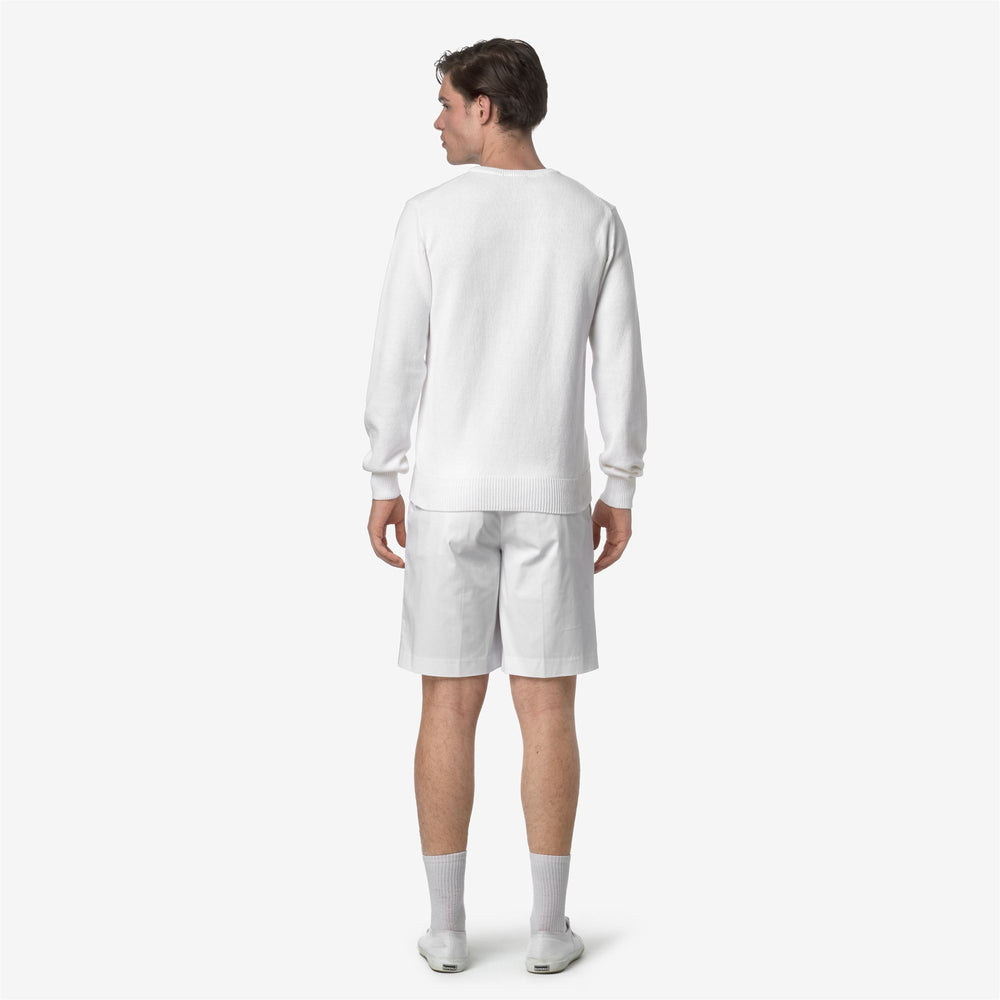 Grey White Men's Chino Golf Shorts with Stretch Cotton Blend 02