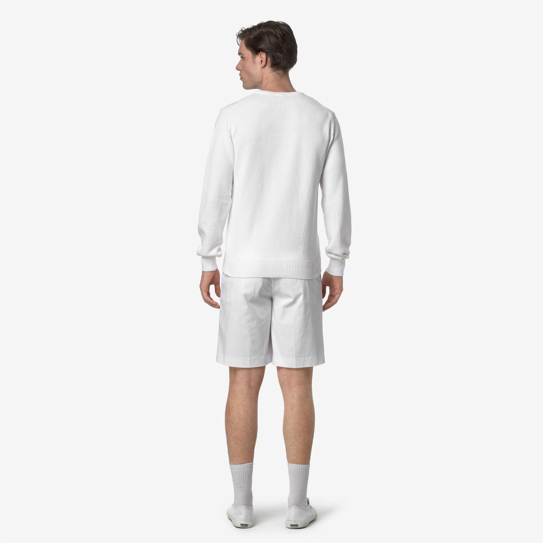 Pantaloni Corti Chino da Golf Uomo Grigio Bianco con Cotone Elasticizzato main