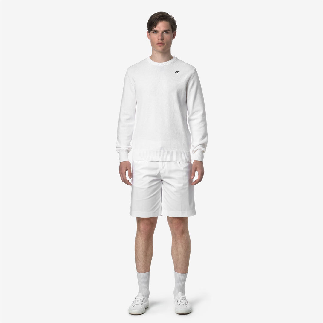 Pantaloni Corti Chino da Golf Uomo Grigio Bianco con Cotone Elasticizzato main