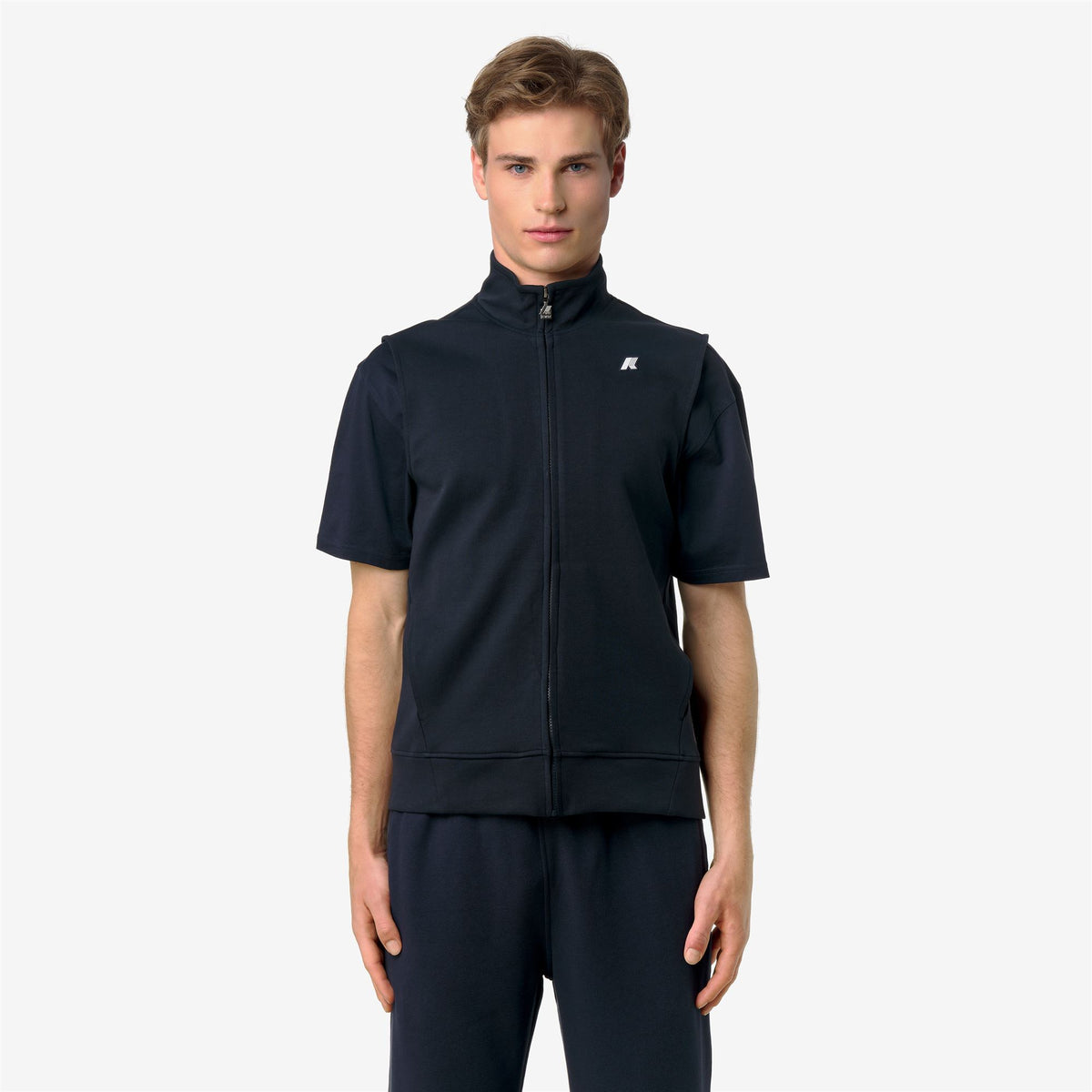 Fleece_Man_KYLIAN INTERLOCK_Vest_Blue Depth - Commercial 4