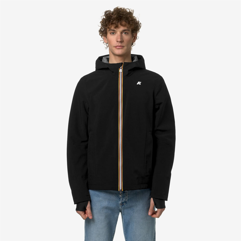 Black Grey Men's Urban Short Jacket with Waterproof Protection 02