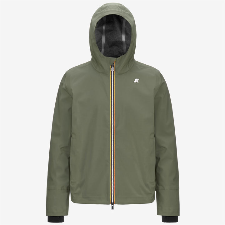 Lichen Green Men's Urban Short Jacket with Waterproof Fabric 5