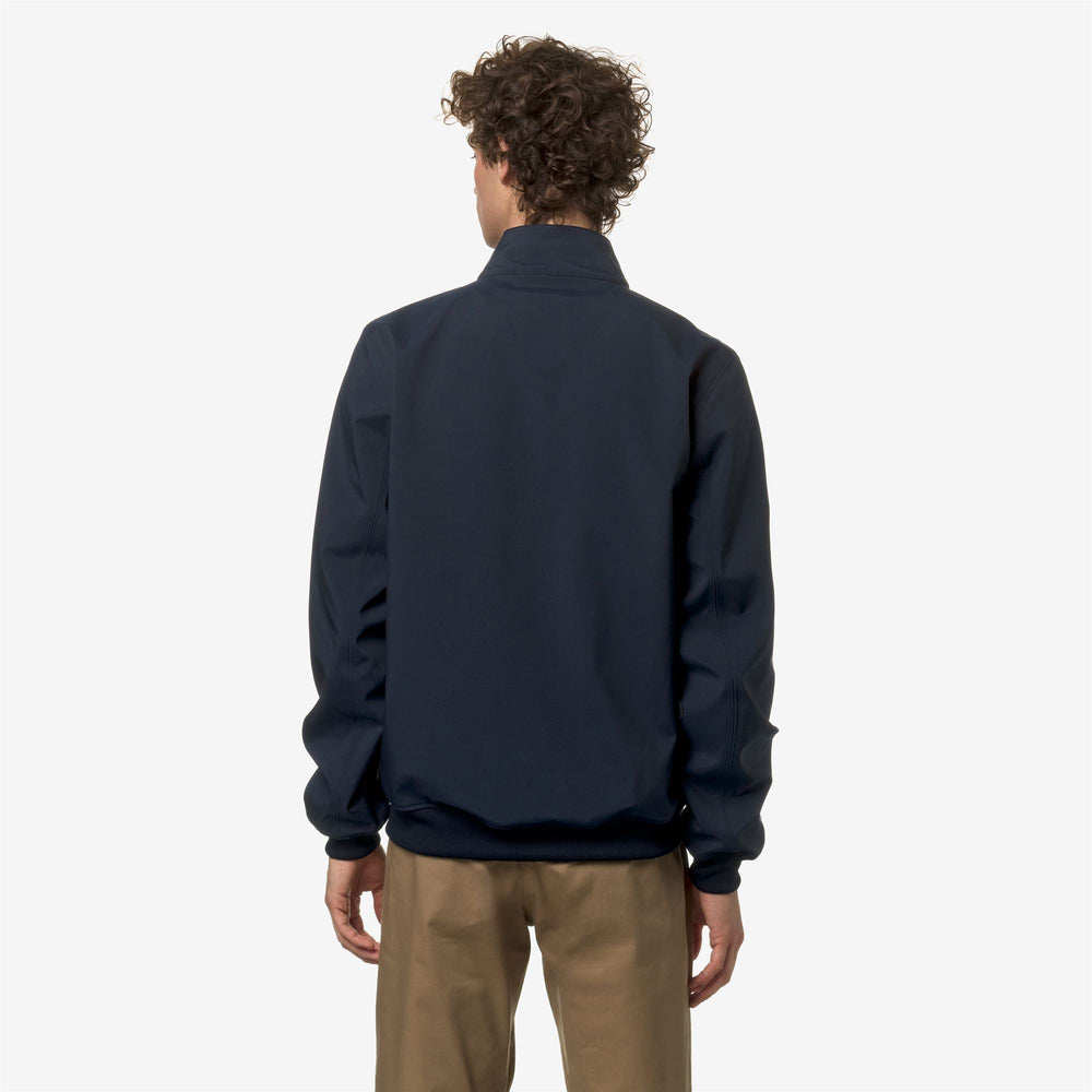 Chaqueta corta azul para hombre, casual y resistente al agua 02