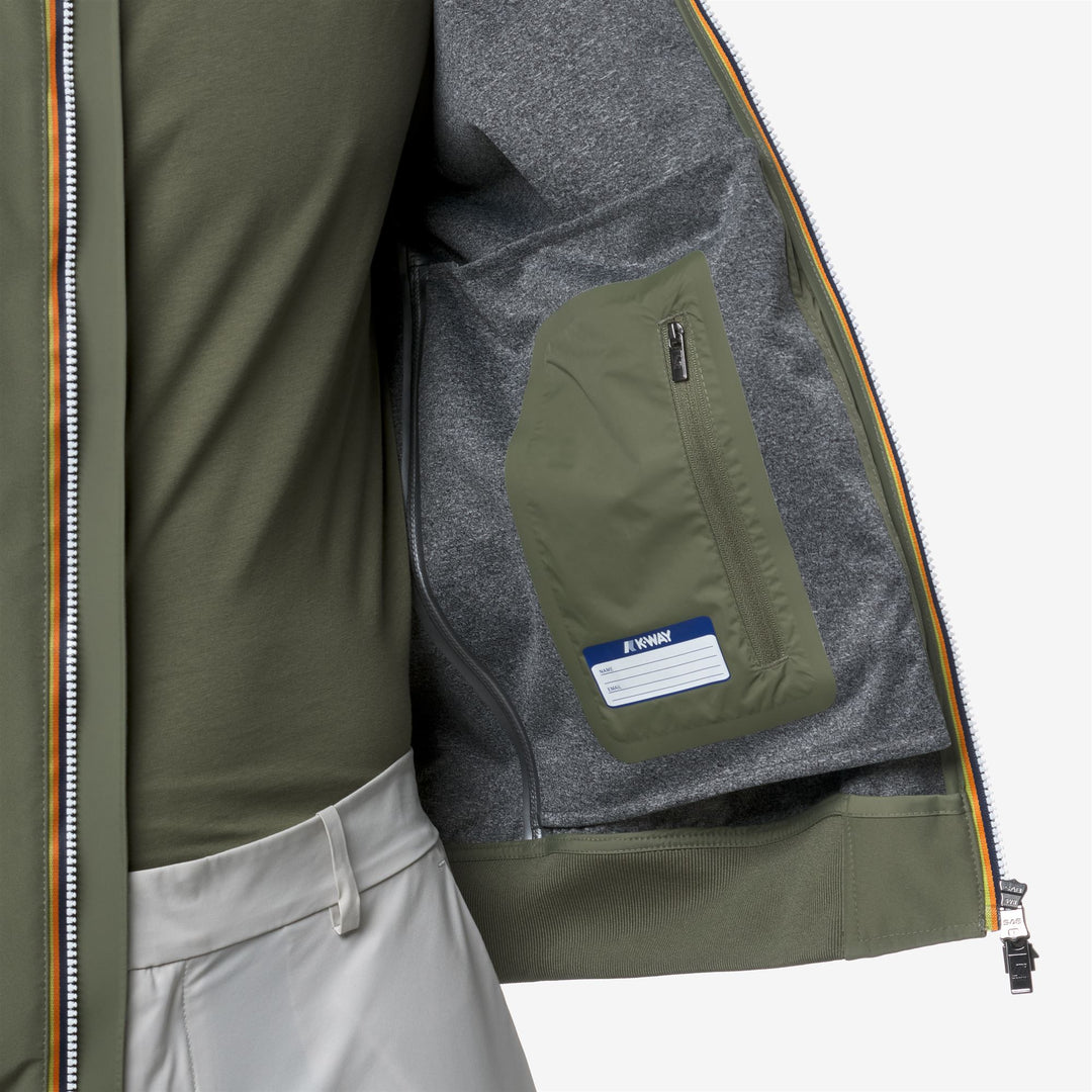 Giacca Casual Impermeabile Uomo Verde Lichene main