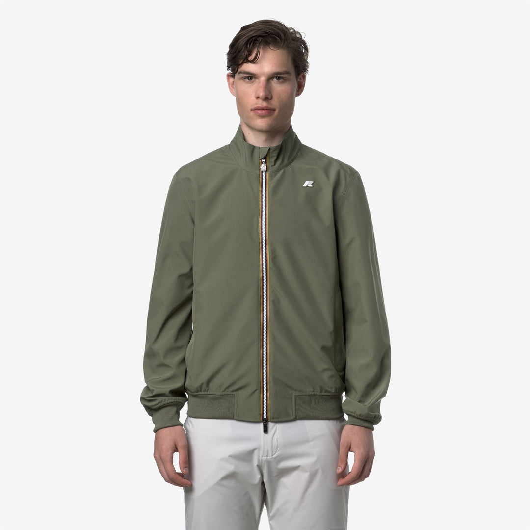 Giacca Casual Impermeabile Uomo Verde Lichene main