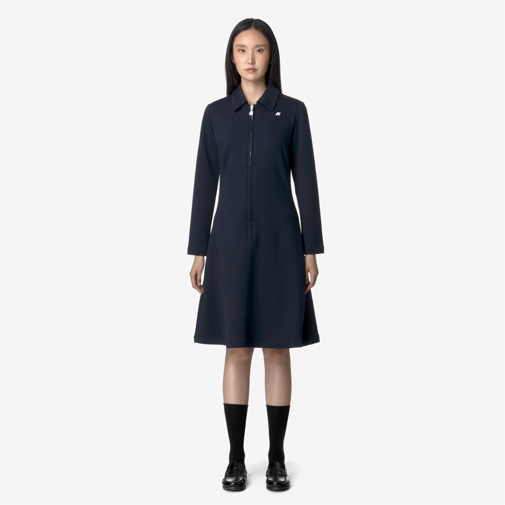 Blue Women's Mid-Length Sports Dress for Leisure and Comfort 02