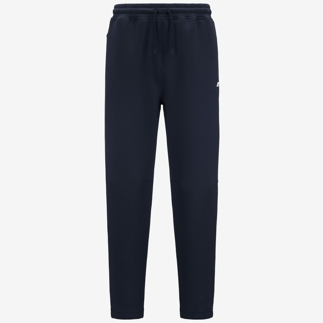 Pantalones deportivos azules para hombre con cintura elástica y puños acanalados 01