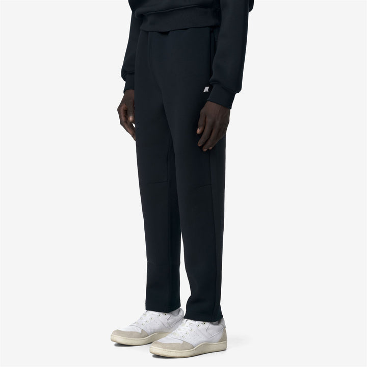 Pantalones deportivos azules para hombre con cintura elástica y puños acanalados 4