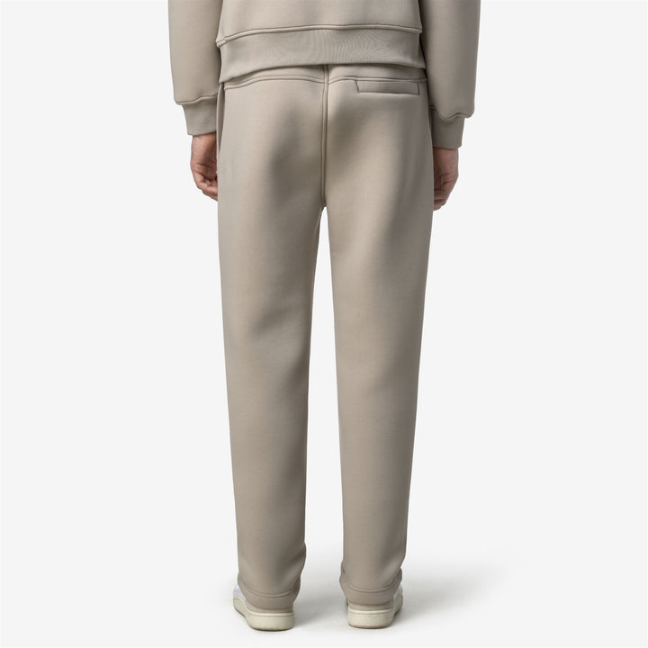 Beige Men's Sport Trousers with Elastic Drawstring Waist 5