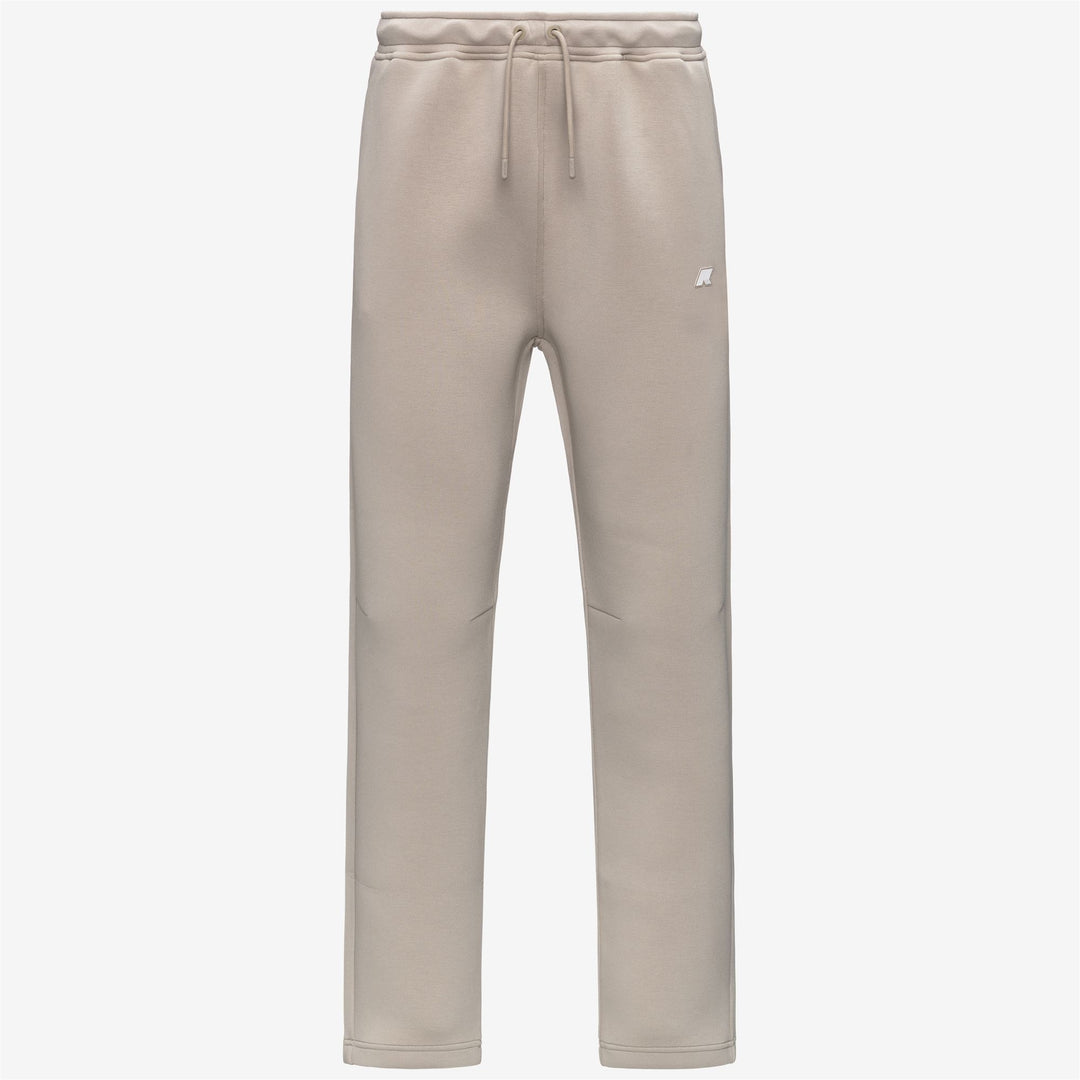 Beige Men's Sport Trousers with Elastic Drawstring Waist 01