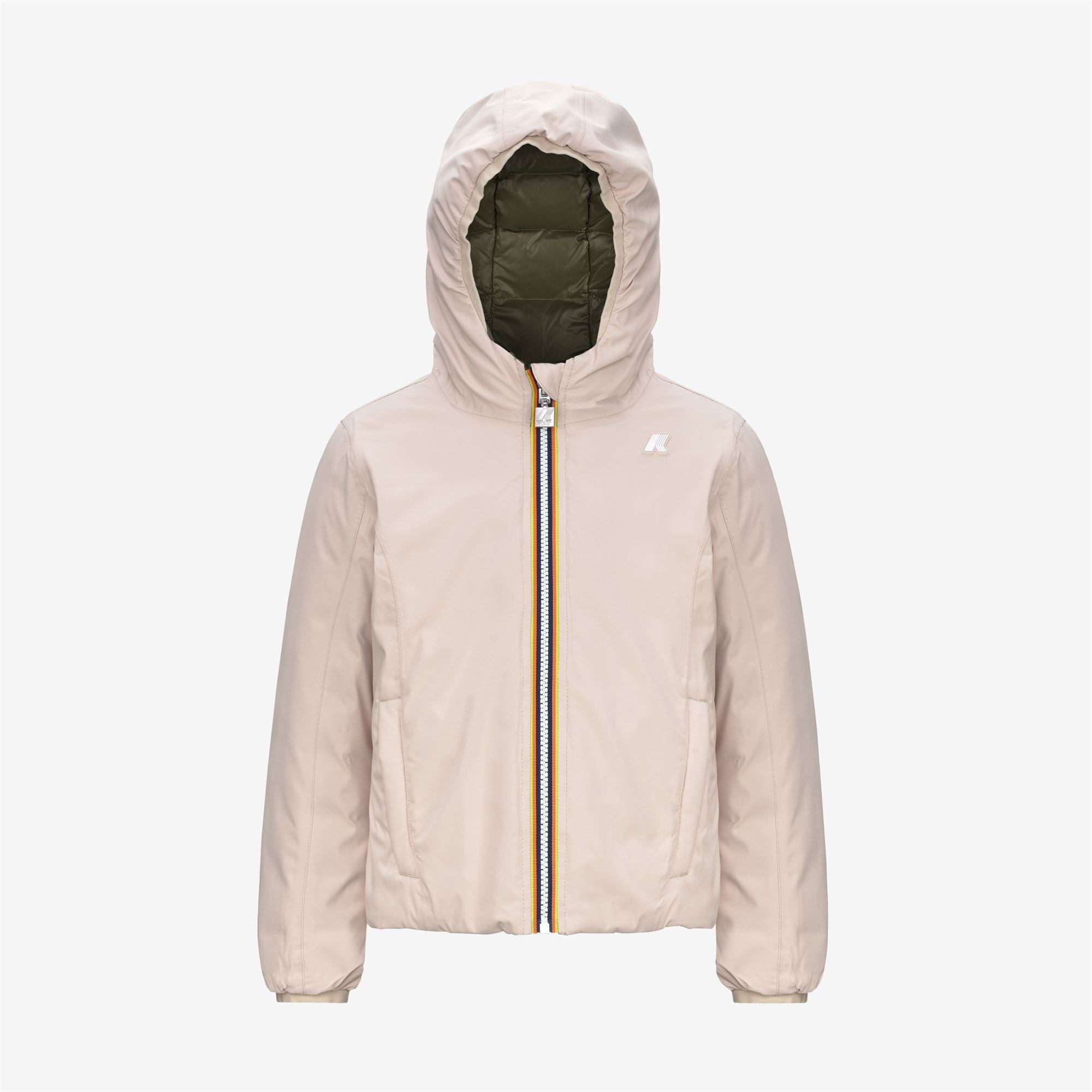 Jackets_GIRL_P. LILY ST THERMO DOUBLE_Short_Pink Tint - Green Cypress - Commercial 1
