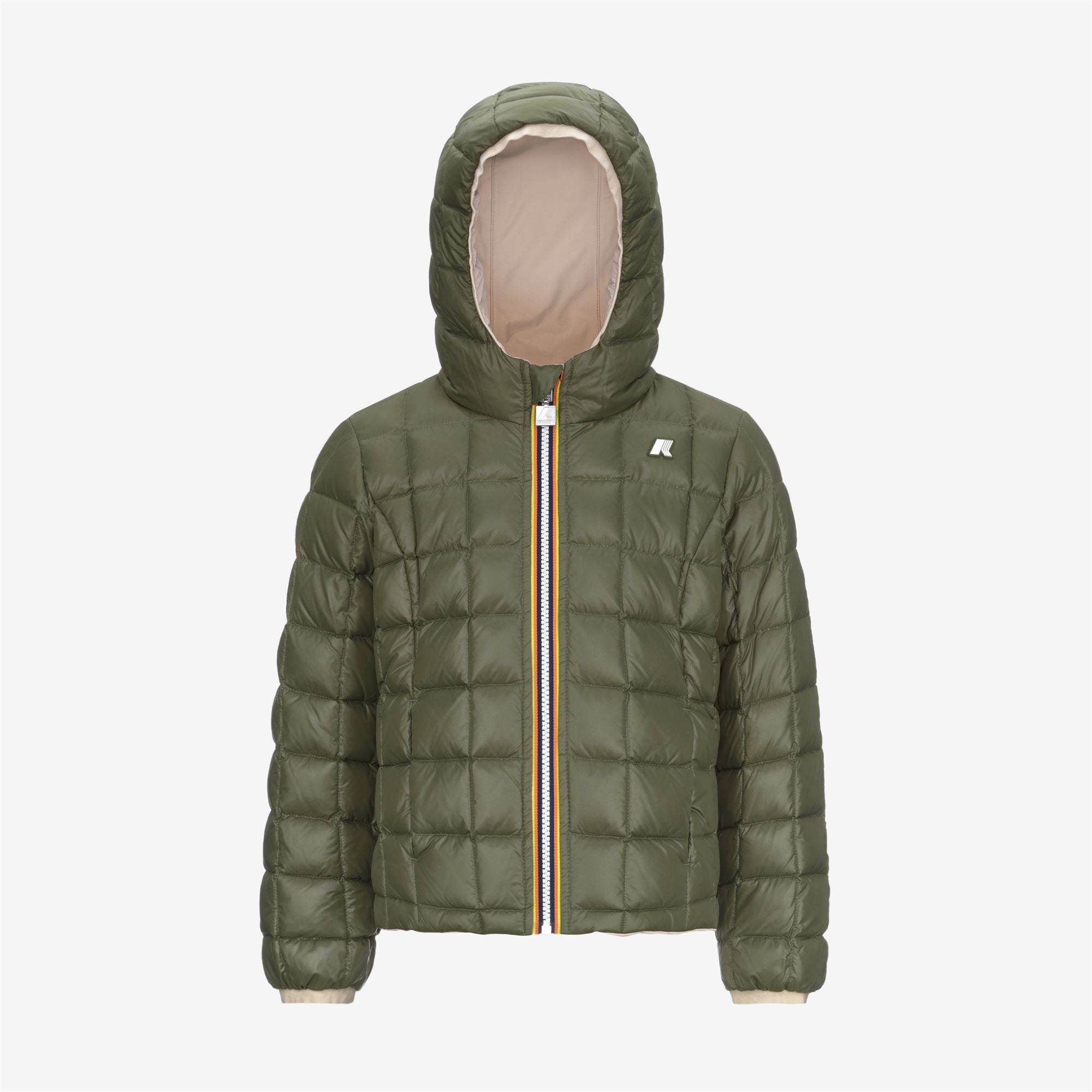 Jackets_GIRL_P. LILY ST THERMO DOUBLE_Short_Pink Tint - Green Cypress - Commercial 2