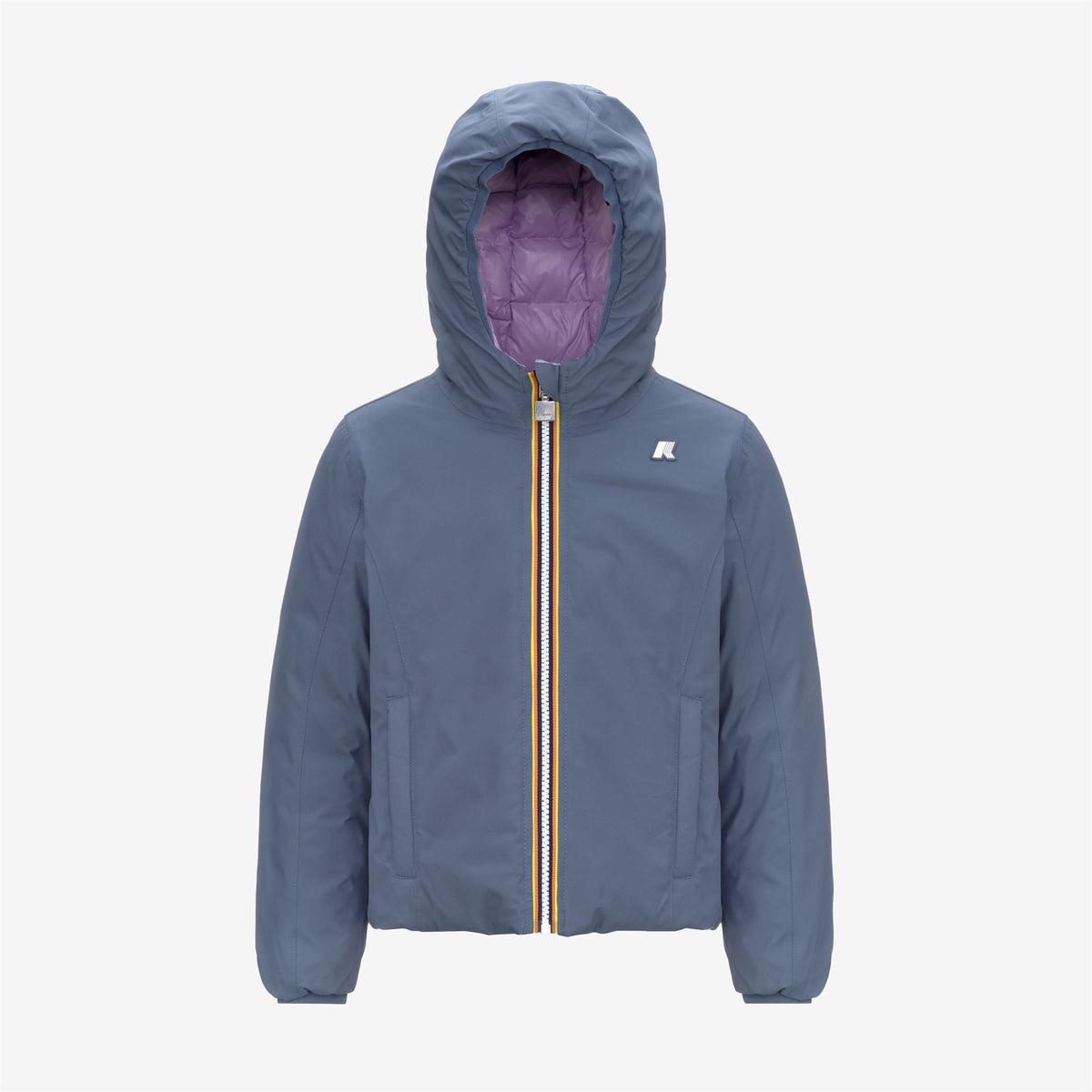 Jackets_GIRL_P. LILY ST THERMO DOUBLE_Short_Grey Blue Avio - Violet Lt Lilac - Commercial 1