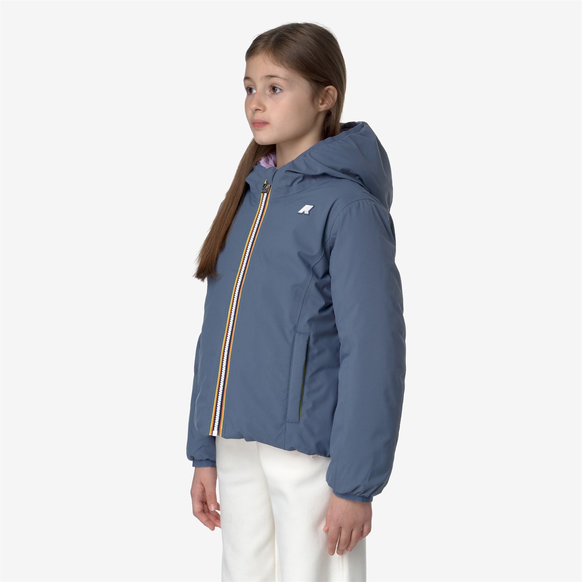 Jackets_GIRL_P. LILY ST THERMO DOUBLE_Short_Grey Blue Avio - Violet Lt Lilac - Commercial 5