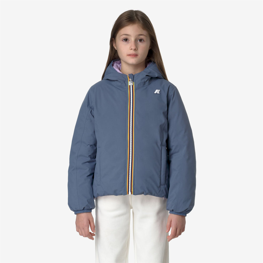Jackets_GIRL_P. LILY ST THERMO DOUBLE_Short_Grey Blue Avio - Violet Lt Lilac - Commercial 4