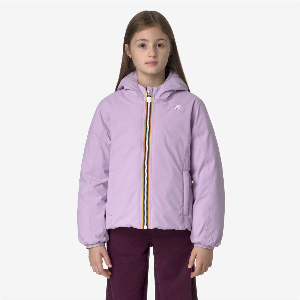 Jackets_GIRL_P. LILY ST THERMO DOUBLE_Short_Violet Lt Lilac - Blue Depth - Commercial 3