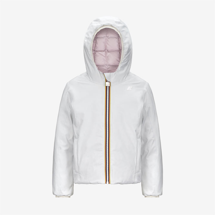 White Girls' Reversible Short Winter Jacket with PrimaLoft Insulation 1